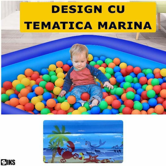 Kinder Pool PVC Aufblasbar 180x125x54cm Blau
