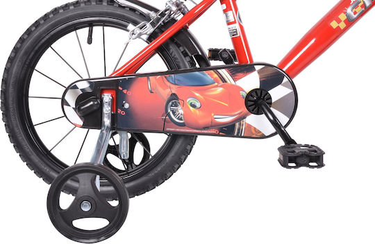 Disney Dino Cartoon Cars 16" Детски Велосипед BMX (2023) Червен