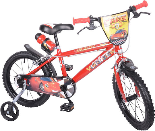 Disney Dino Cartoon Cars 16" Детски Велосипед BMX (2023) Червен