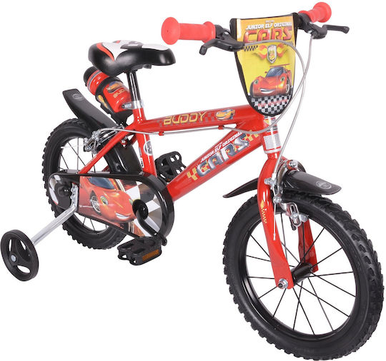 Disney Dino Cartoon Cars 14" Детски Велосипед BMX (2023) Червен