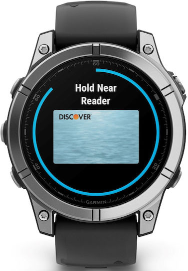 Garmin Fenix E Stainless Steel 47mm Αδιάβροχο Smartwatch με Παλμογράφο (Μαύρο)