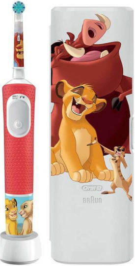 Oral-B Vitality Pro Παιδική Ηλεκτρική Οδοντόβουρτσα με Χρονόμετρο για 3+ Χρονών Lion King με Θήκη Ταξιδίου