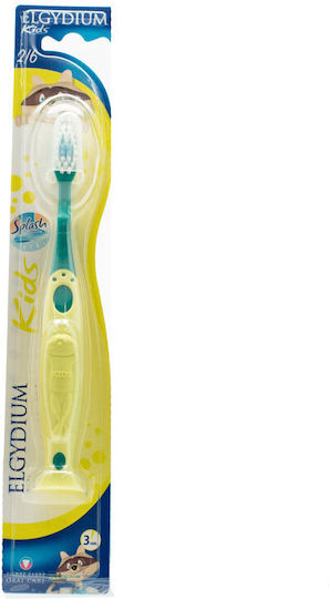 Elgydium Splash Бебешка Четка За Зъби За 2+ Години Жълто-Зелена