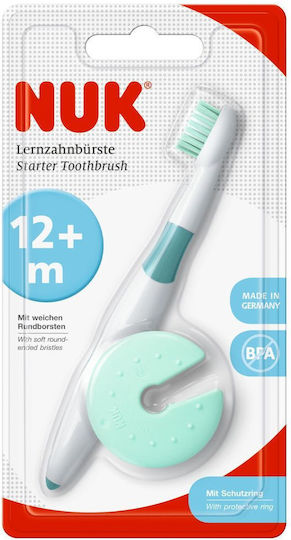 Nuk Starter Бебешка Четка За Зъби За 1+ Години Зелена