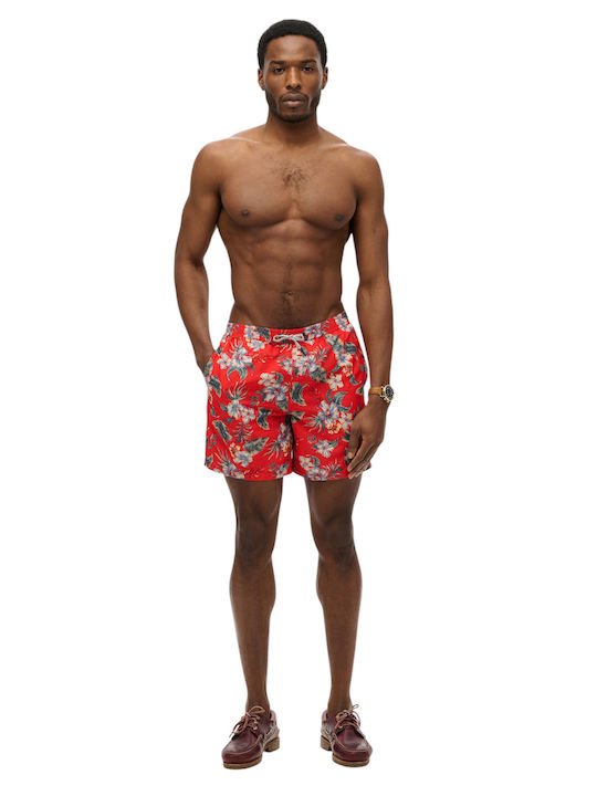 M D3 Ovin Hawaiian Ανδρικό Μαγιό Σορτς Κόκκινο Floral