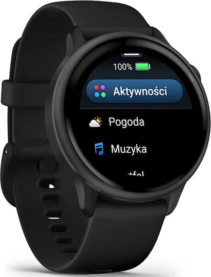 Garmin Vivoactive 6 Aluminium 42mm Waterproof Smartwatch with Heart Rate Monitor (Slate with Black Band)
