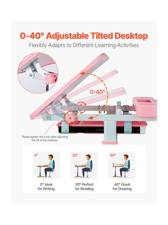 Kids Desk Pink Vevor