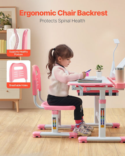 Kids Desk Pink Vevor