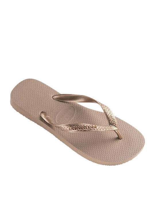 Top Tiras Flip Flops Rose Gold