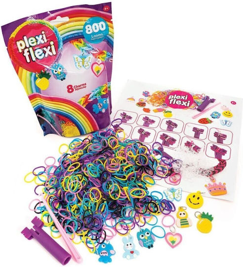 As Company Plexi Flexi Pink Bag 800 Rubber Bands & 8 Accessories