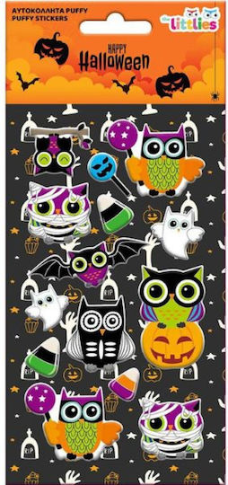 The Littlies Halloween Puffy Αυτοκόλλητα (Verschiedene Designs/Sortiment von Designs) 1St