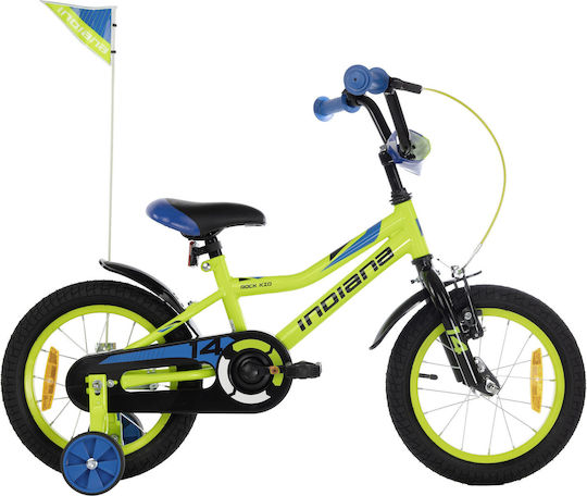 Indiana Rock 14" Bicicletă pentru copii BMX cu Cadru din Aluminiu (2024) Verde