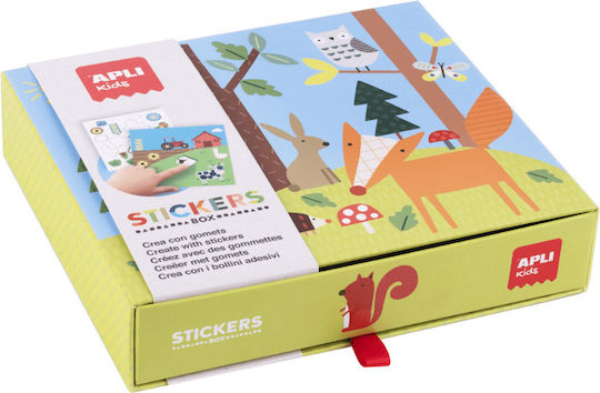 Cutie de Jocuri cu Stickere Creations Apli - Pădure