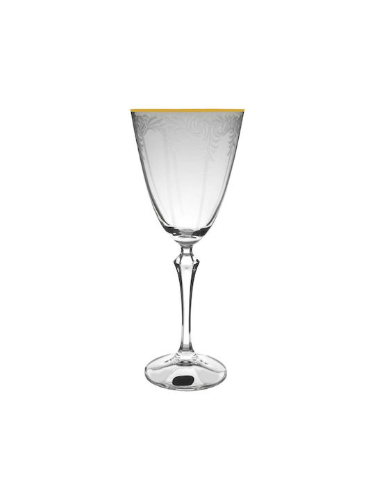 Max Home Elisab Q8890/G Glass Water made of Crystal Goblet 350ml