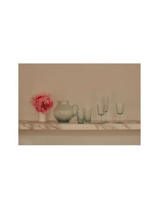 Laura Ashley Set Gläser Wasser aus Glas in Grün Farbe 250ml 4Stück