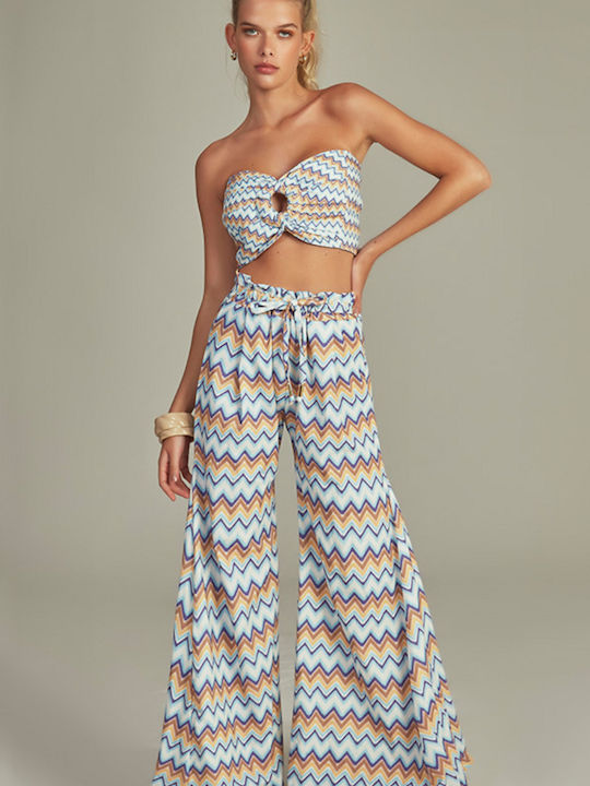 Empress Pantaloni Largi Pentru Plajă Albastru Empress Pantaloni Largi Pentru Plajă Albastru