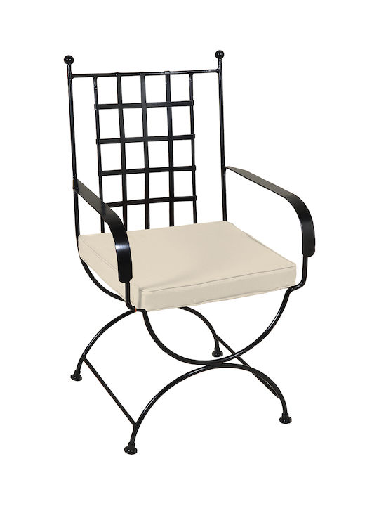 Gartenstühle Eisenschmiede Metallisch Beige 58x62x98cm