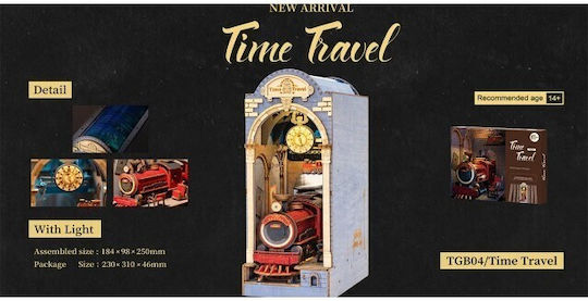 Robotime Παιχνίδι Κατασκευών Ξύλινo Time Travel Miniature Bookend για Παιδιά 14+ Ετών