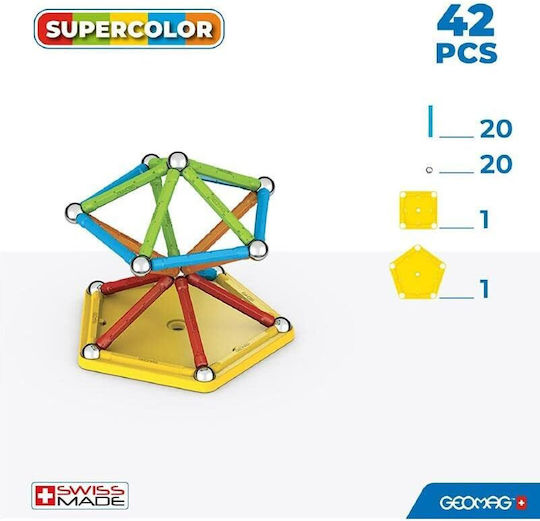 Geomag Μαγνητικό Παιχνίδι Κατασκευών Supercolor Paneler για Παιδιά 3+ Ετών