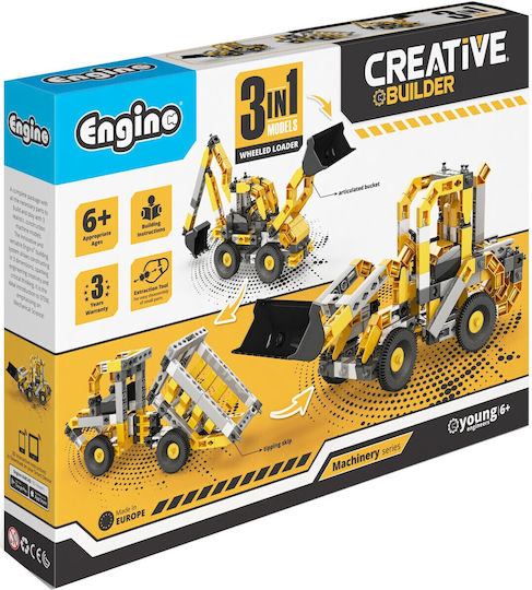Engino Παιχνίδι Κατασκευών Πλαστικό Creative Builder Wheeled Loader για Παιδιά 6+ Ετών