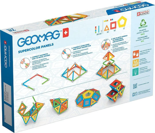 Geomag Μαγνητικό Παιχνίδι Κατασκευών Supercolor Paneler για Παιδιά 3+ Ετών