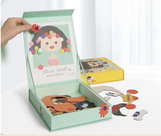 Classic World Магнитна Конструктивна Игра Girl's Photo за Деца 3++ Години