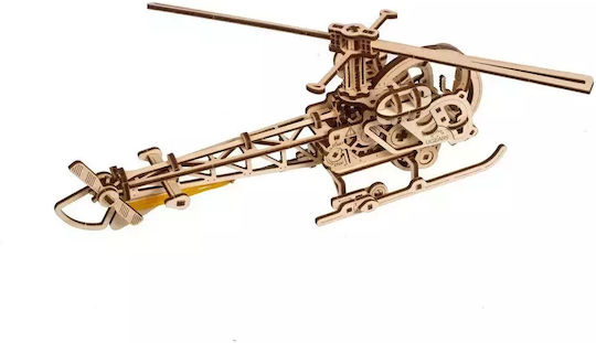 Ugears Holz-Bauspielzeug Mini Hubschrauber für Kinder ab 3+ Jahre alt Jahren