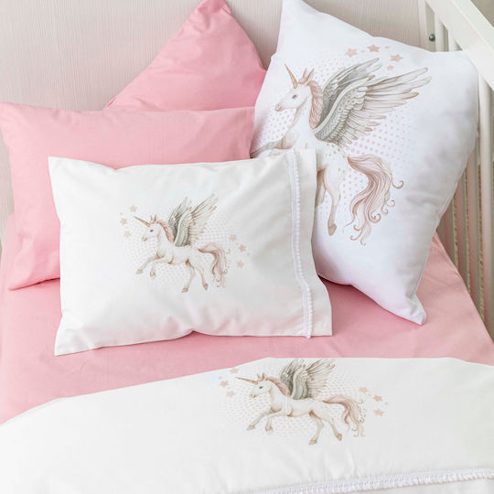 Borea Baby Sheets Set Crib Cotton White 120x160cm 3pcs