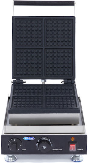 Maxima Gewerbliches Waffeleisen Einzeln für quadratische Waffeln 09374202