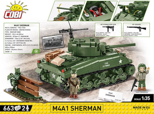 Cobi Bausteine M4a1 Sherman 663Stück