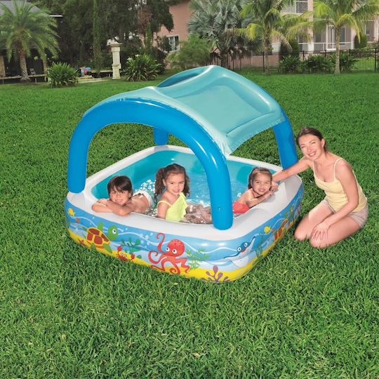 Bestway Children's Round Swimming Pool 265lt Inflatable 147x122cm Light Blue