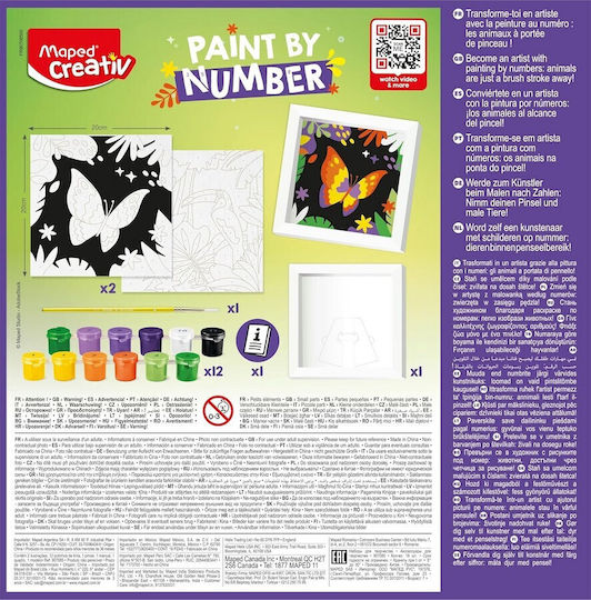 Set creativ Maped Pictură după numere Tucan & Fluture 20x20cm 907085