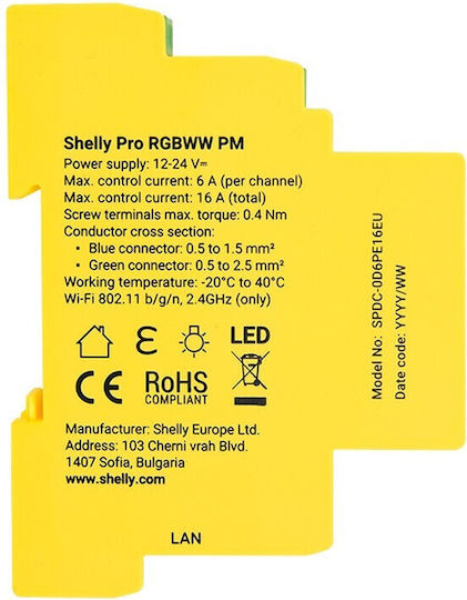 Shelly Dimmer Ράγας WiFi 16A