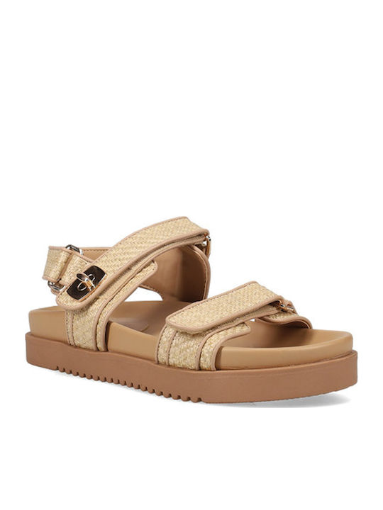 Γυναικεία Σανδάλια Flatforms Μπεζ