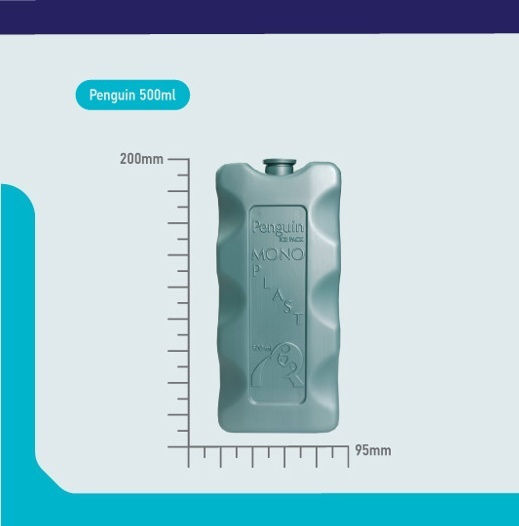 Monoplast Penguin Cooling Tablet 500ml Capacity Gray