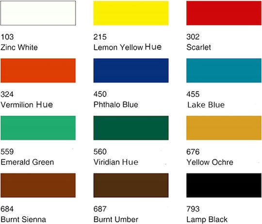 Phoenix Arts Oil Colour Set Oil Colours Set 12ml 12pcs