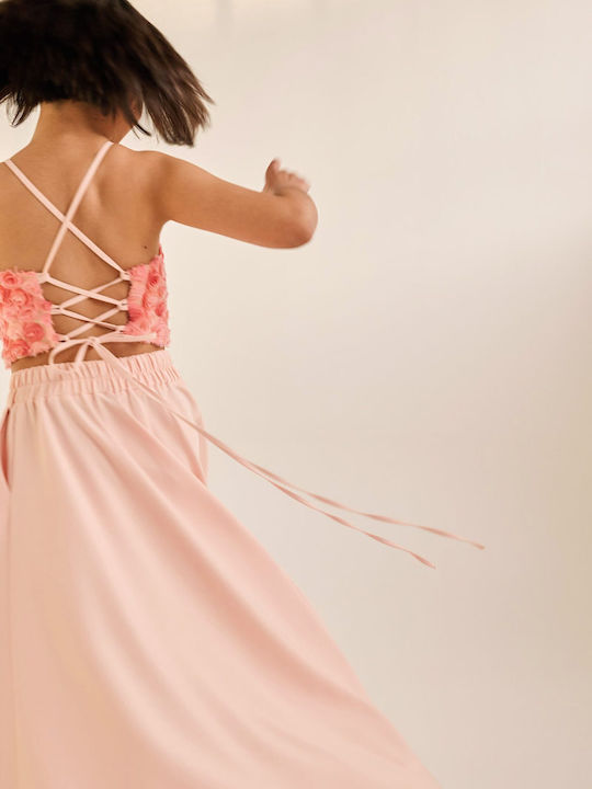 Kids' Set with Skirt Summer 2pcs Salmon - Pink