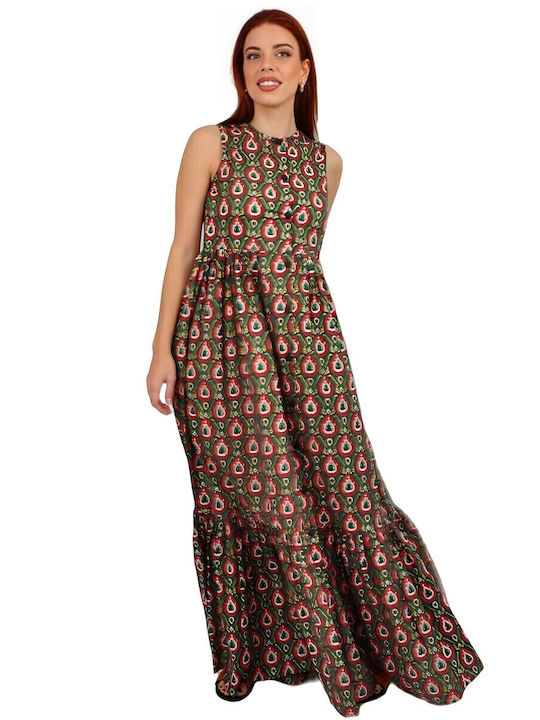 Summer Maxi Shirt Dress Green