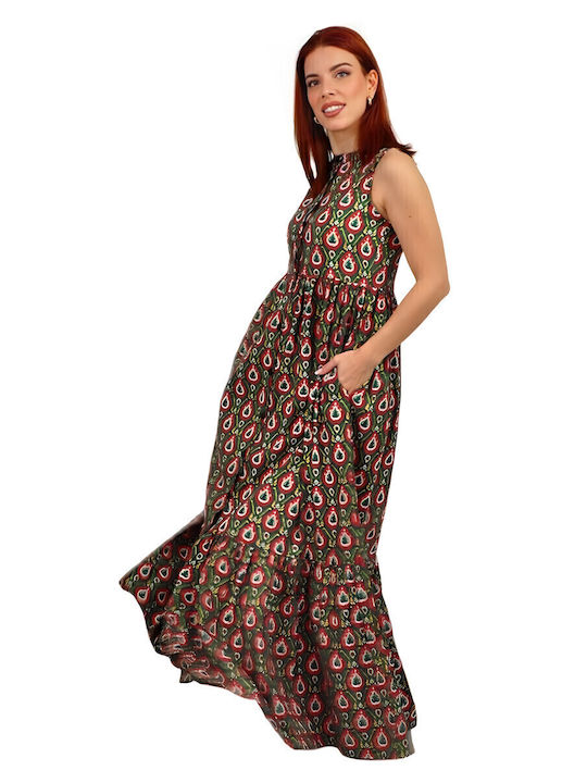 Summer Maxi Shirt Dress Green
