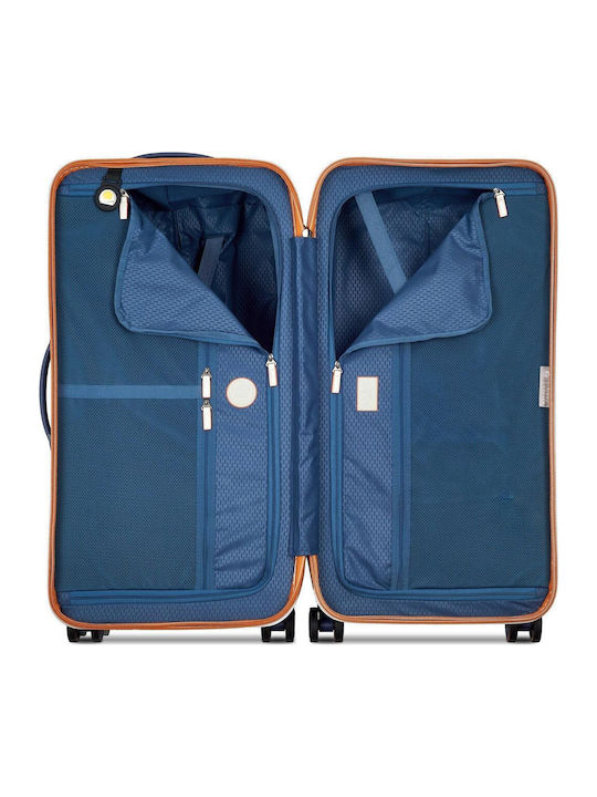 Delsey Turenne 2.0 Large Hard Dark Blue Suitcase With 4 Wheels Height 73cm