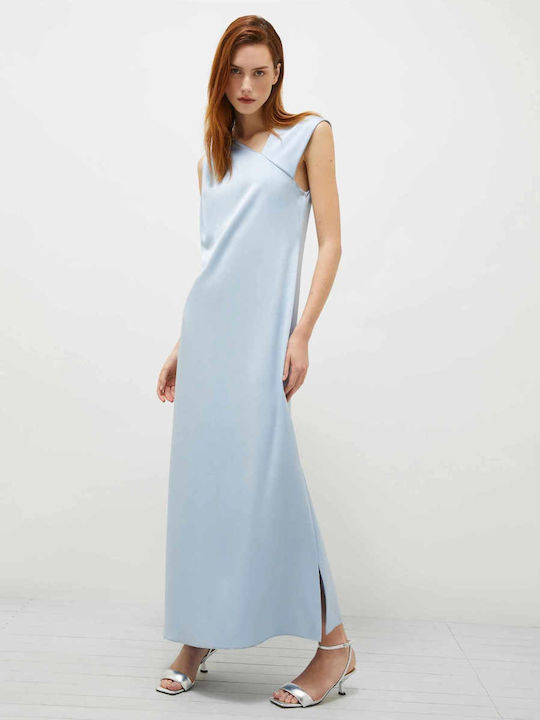 Βραδινό Φόρεμα Σατέν Light Blue
