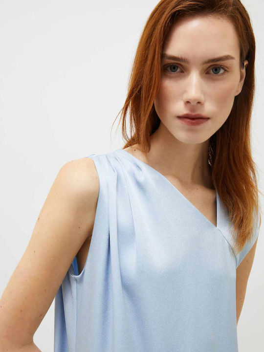 Βραδινό Φόρεμα Σατέν Light Blue