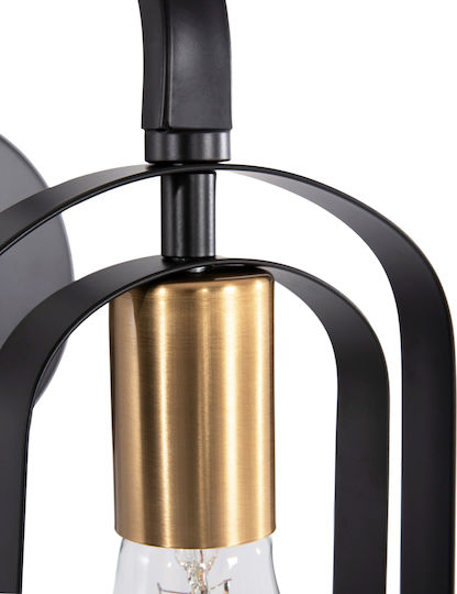 HomeMarkt Modern Lamp Wall with Socket E27 Black 16x29cm