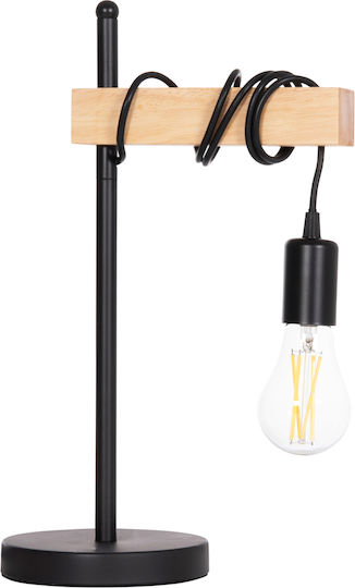 HomeMarkt Volks Dekorative Lampe mit Fassung für E27 Lampe Schwarz