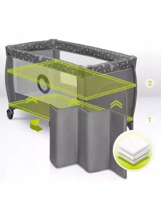 Lionelo Stefi Plus Playpen 2 Levels with Mattress Olive Green