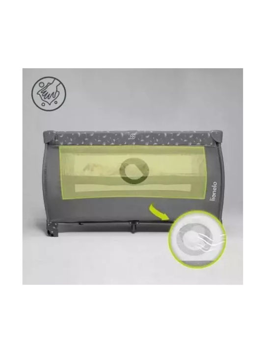 Lionelo Stefi Plus Παρκοκρέβατο 2 Επιπέδων με Στρώμα Beige Capuccino