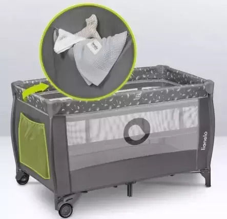 Lionelo Stefi Plus Laufstall 2 Ebenen Mit Matratze Rosa Magnolia 60x120cm