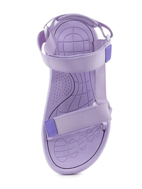 Women's Flat Sandals in Purple Color
