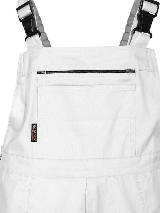 Stenso Work Coveralls Dungarees White