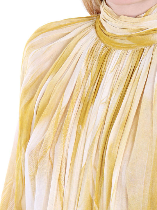 Damen Bluse Yellow-cream